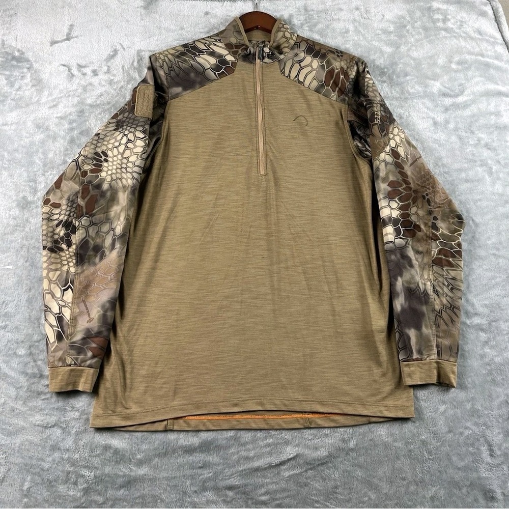 5.11 Tactical Pullover Mens Medium Kryptek Highlander Camo Combat Shirt 1/4 Zip